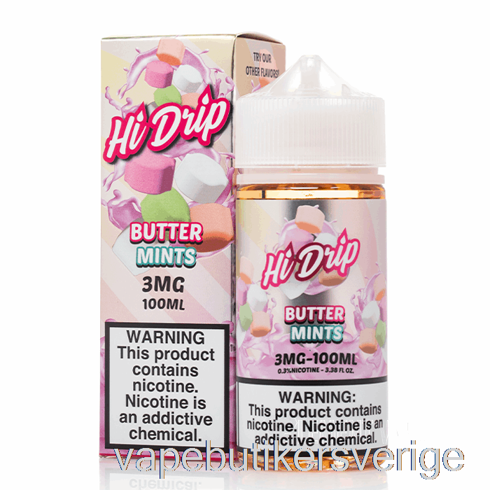 Vape Sverige Butter Mints - Hi-drip E-vätskor - 100ml 3mg